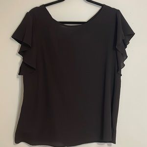 Shein Blouse Keyhole Back with Tie Size XL